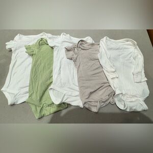 BUNDLE: Kyte BABY Soft Onesies in Green, White, and Beige